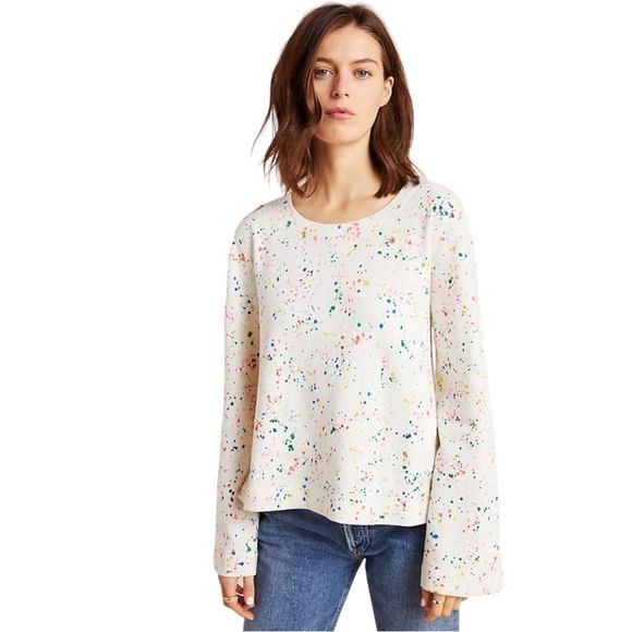 Anthropologie Tops - Anthropologie | Maeve Jamie Paint-Speckled Sweatshirt | Size Small